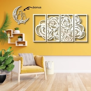 Hiasan dinding kayu murah ekonomis ukuran besar