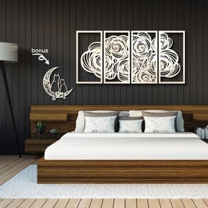 Hiasan dinding kayu murah ekonomis ukuran besar