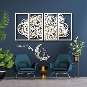 Hiasan dinding kayu murah ekonomis ukuran besar