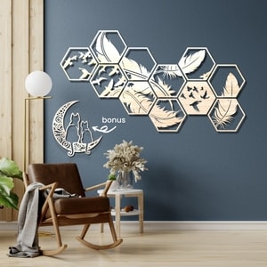 Hiasan dinding kayu murah ekonomis ukuran besar