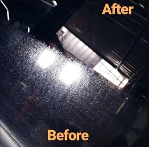 before after coating kaca