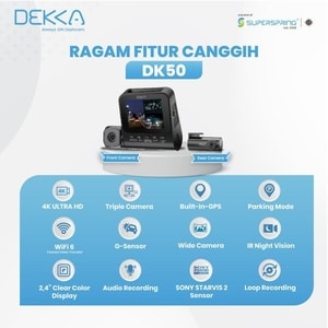 dashcam 3 kamera 4K fitur banyak