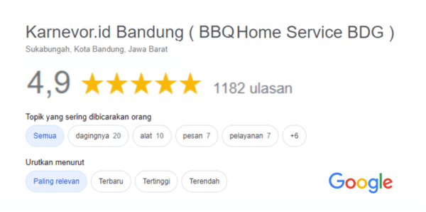 Testimoni BBQ Home Service Karnevor.id Bandung