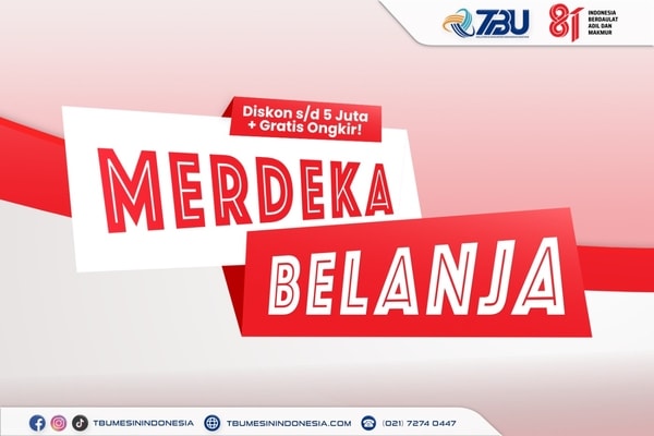 Promo Merdeka TBU Mesin Indonesia Agustus 2026: Daftar Harga & Produk Diskon