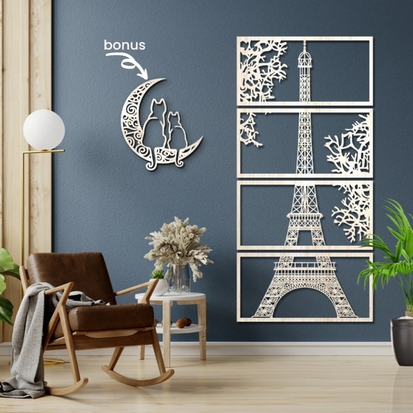 Hiasan dinding kayu murah ekonomis ukuran besar