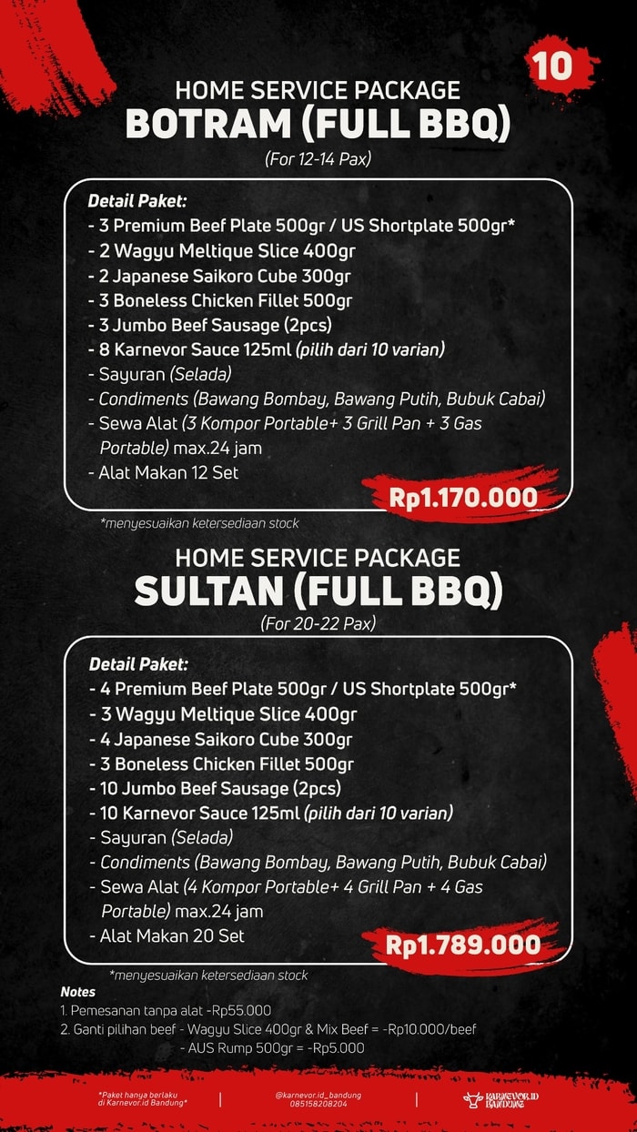 Paket Full BBQ Grill Home Service Bandung