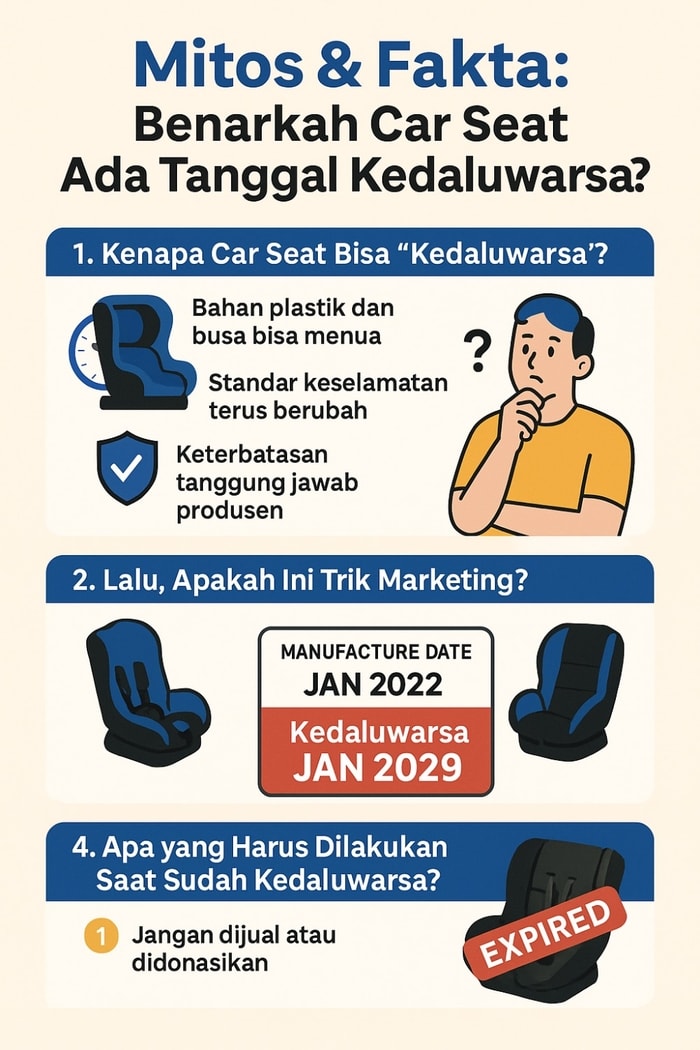 Mitos & Fakta: Benarkah Car Seat Ada Tanggal Kedaluwarsa?