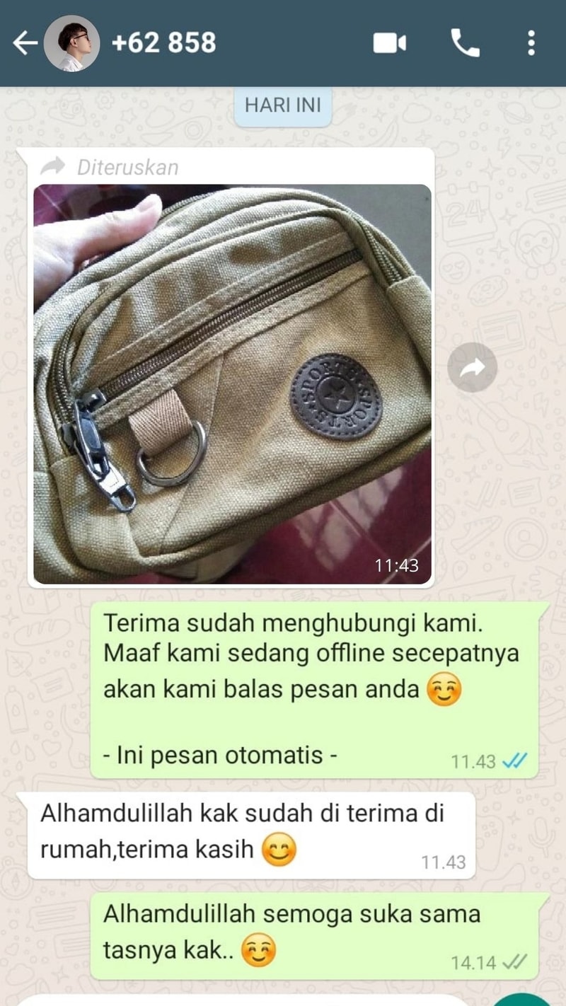 Testimoni Sling Bag Canvas 3