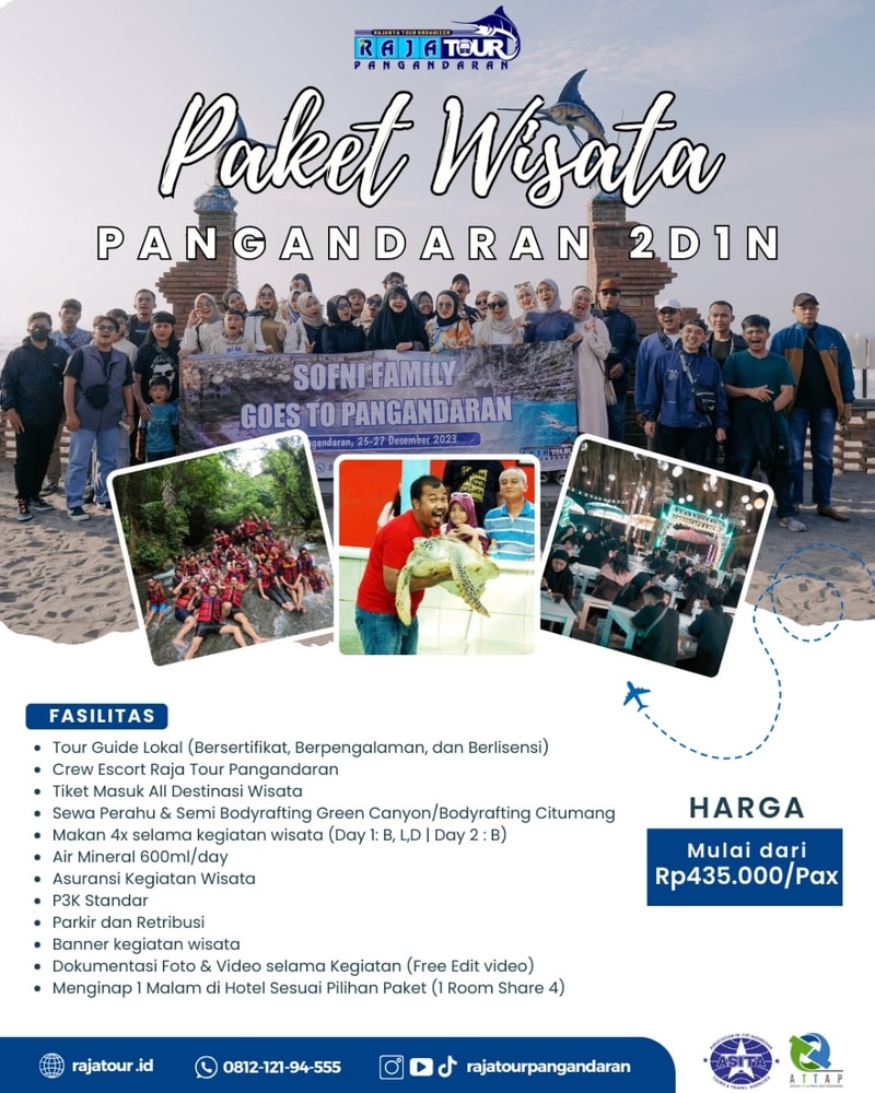 Paket Tour Pangandaran 2 Hari 1 Malam