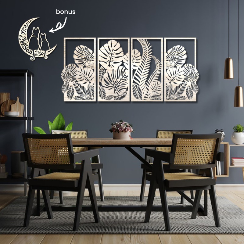 Hiasan dinding kayu murah ekonomis ukuran besar