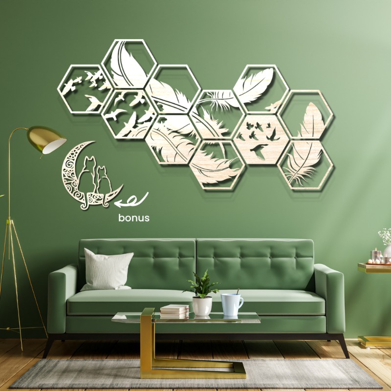 Hiasan dinding kayu murah ekonomis ukuran besar