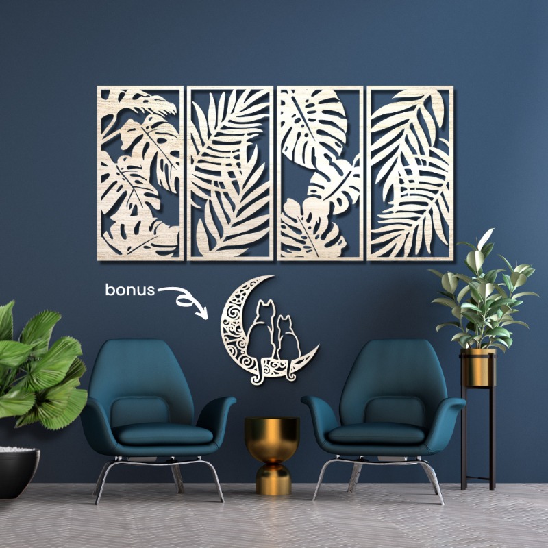 Hiasan dinding kayu murah ekonomis ukuran besar