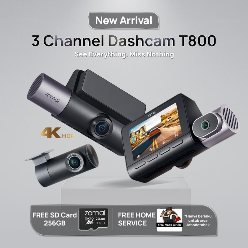 DASHCAM T800 3 CHANNEL