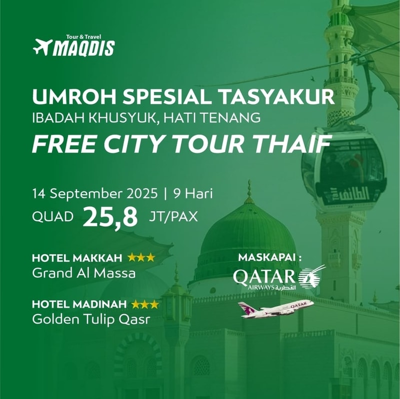 Paket Umroh Plus Thoif 2023