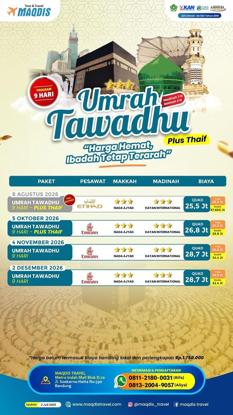 Paket Umroh Hotel Depan Kakbah