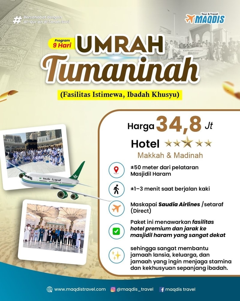 Paket Umroh Hotel Depan Kakbah