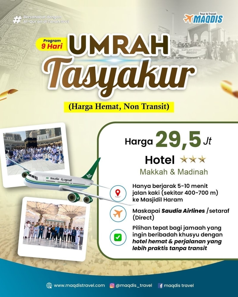 Paket Umroh Plus Thoif 2026