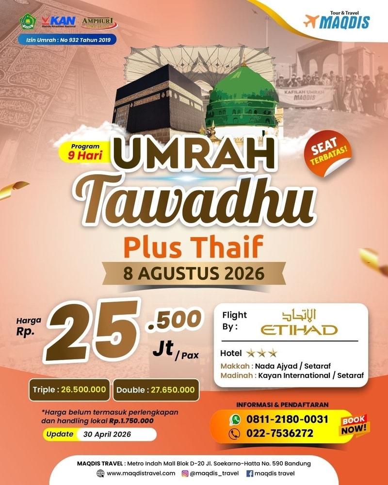 Paket Umroh Hotel Depan Kakbah