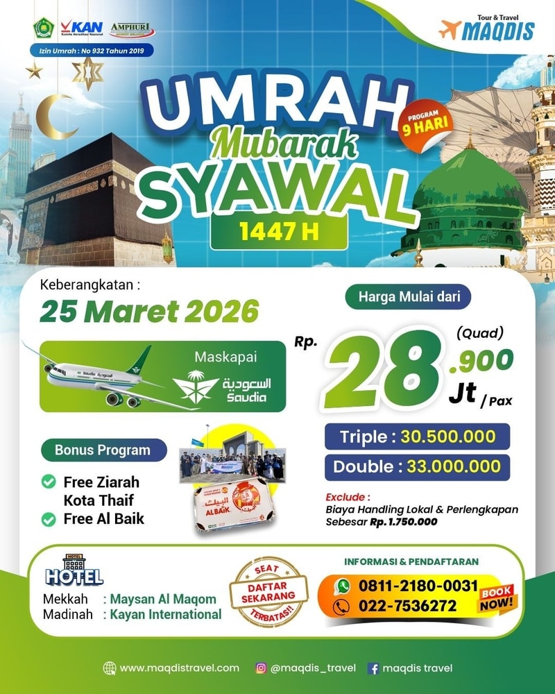 Paket Umroh Hotel Depan Kakbah