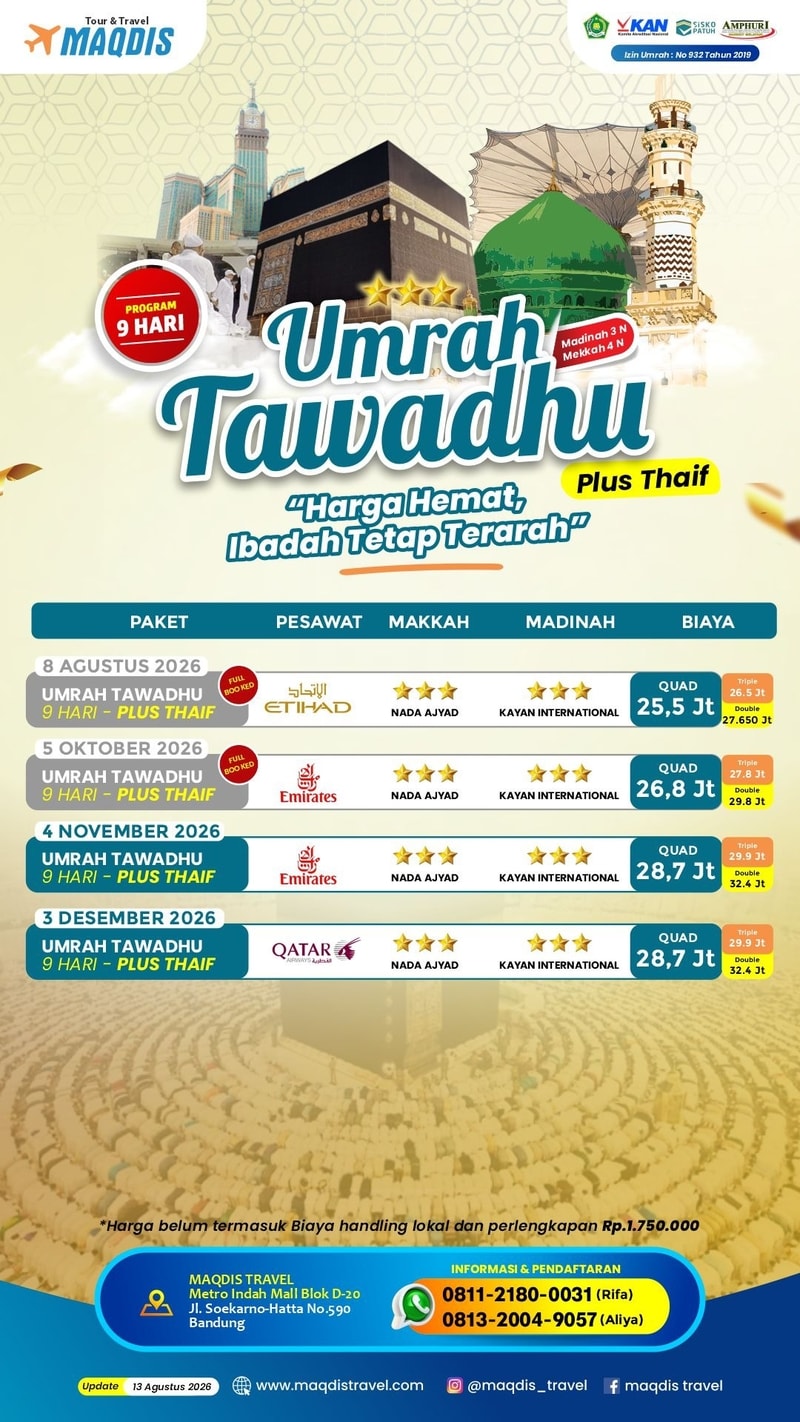 Paket Umroh Hotel Depan Kakbah