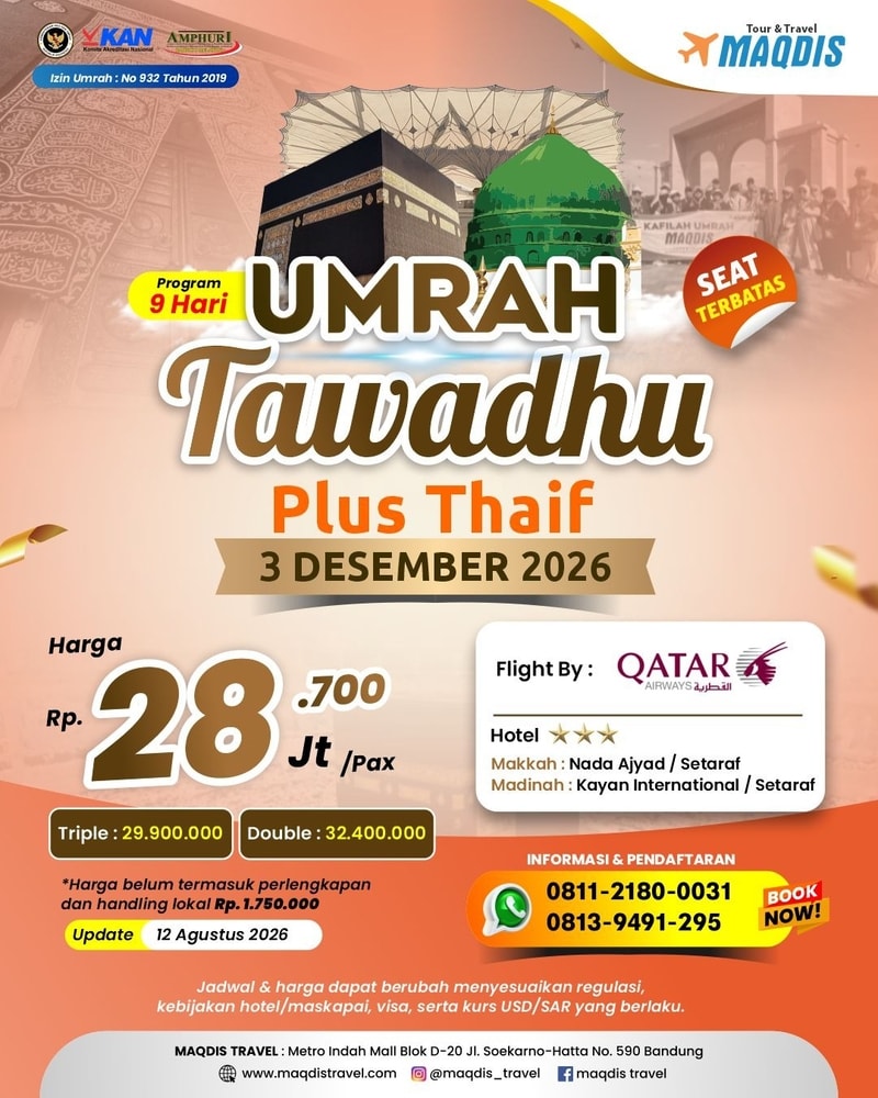 Paket Umroh Hotel Depan Kakbah