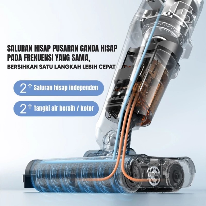 Deerma VX20 Wet Dry Smart Vacuum Cleaner dual Shaft Penyedot Debu